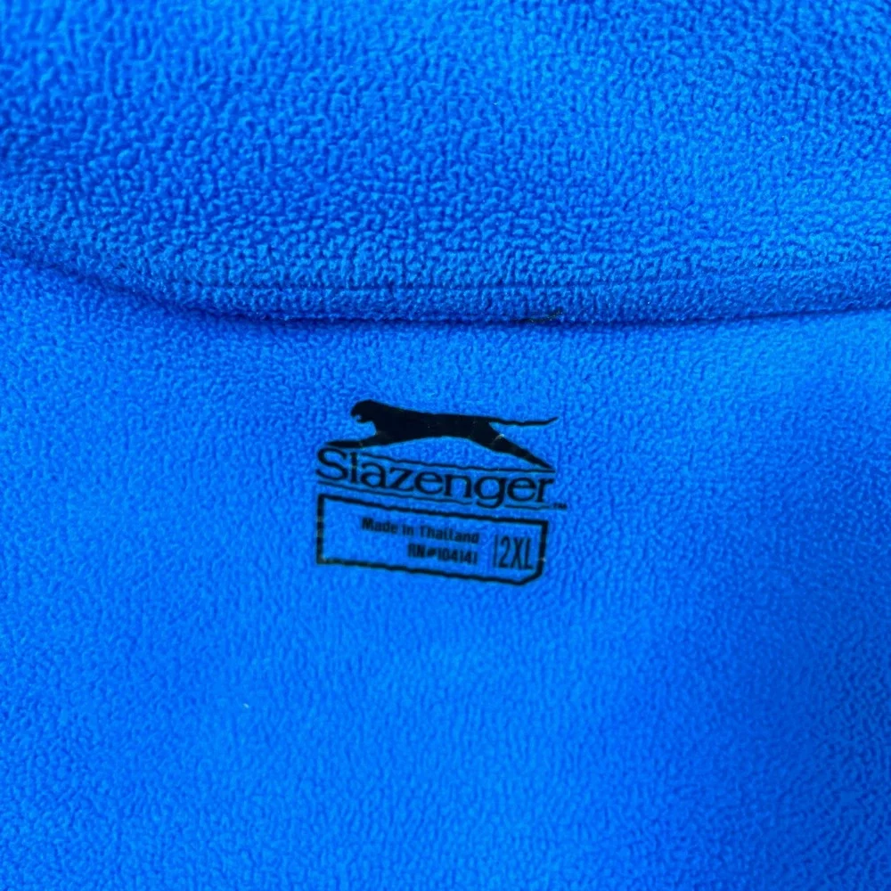 Slazenger Golf Vest Black Blue Fleece Lined Mens Full Zip Size 2XL
